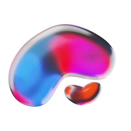 Liquid Abstract Shape  3D Icon