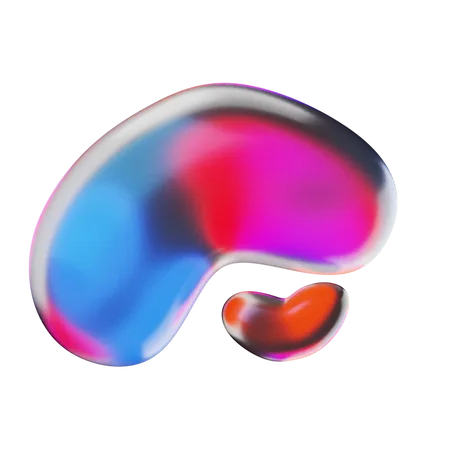 Liquid Abstract Shape  3D Icon