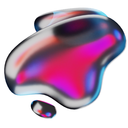 Liquid Abstract Shape  3D Icon