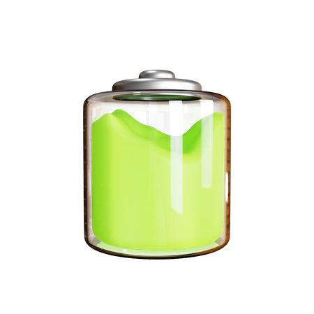 Liquid Full Battery 3D Icon