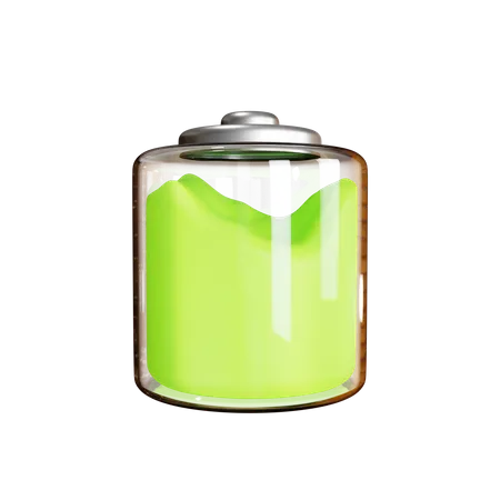 Liquid Full Battery  3D Icon