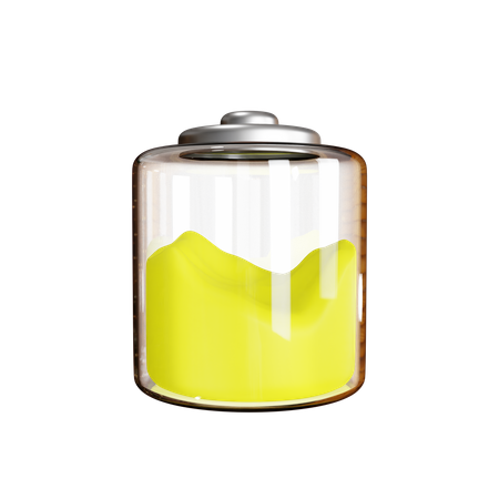 Liquid Half Battery  3D Icon