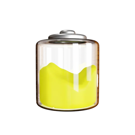 Liquid Half Battery  3D Icon