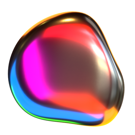 Liquid Holographic Shapes  3D Icon