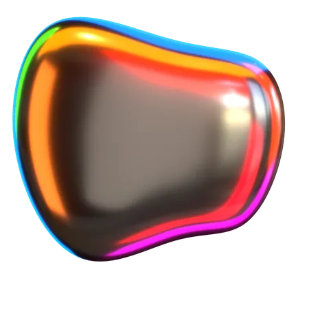 Liquid Holographic Shapes  3D Icon