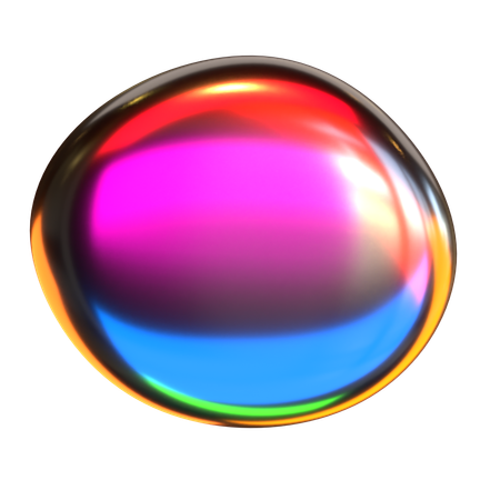 Liquid Holographic Shapes  3D Icon