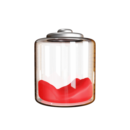 Liquid Low Battery  3D Icon