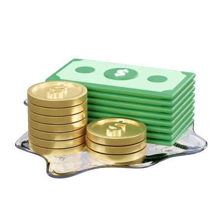 Liquid Money  3D Icon
