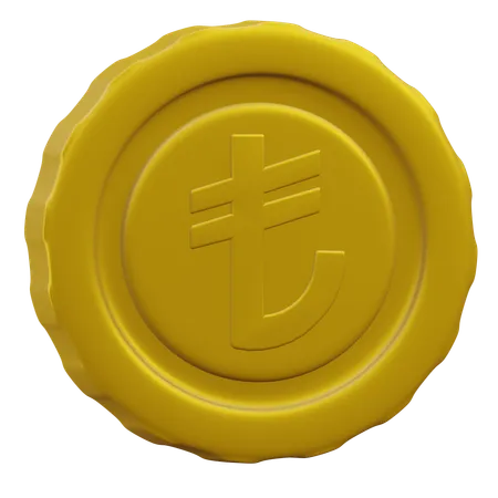 Lira Coin Currency 3 D Icon Illustration With Transparent Background 3D Icon