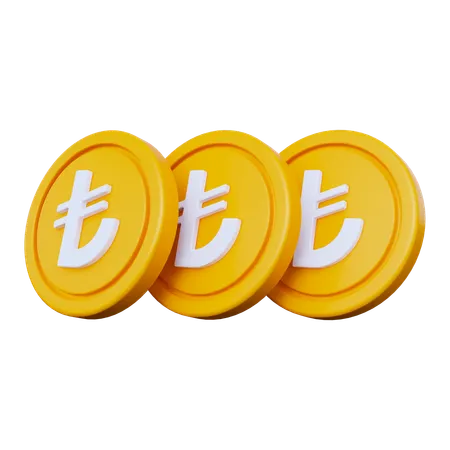 Lira Coins  3D Icon