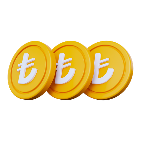 Lira Coins  3D Icon