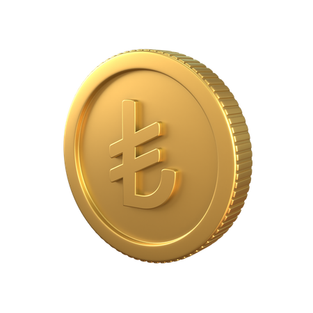 Lira Gold Coin  3D Icon