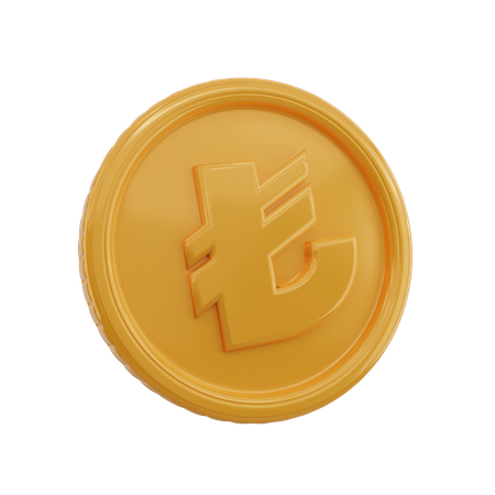 Lira Symbol Coin  3D Icon