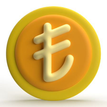 Lira turca  3D Icon