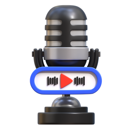 Lire un podcast  3D Icon