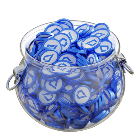 Lisk, pote de vidro transparente LSK  3D Icon