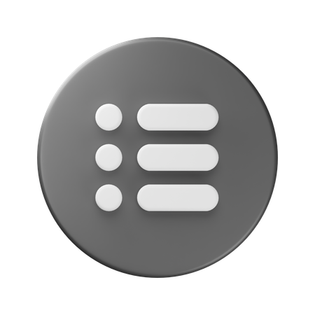 List  3D Icon
