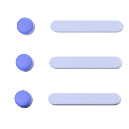 List  3D Icon