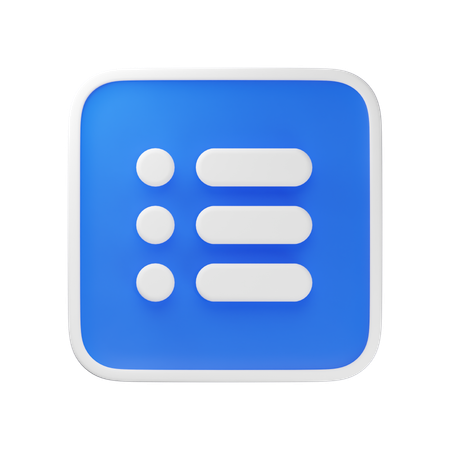 List  3D Icon