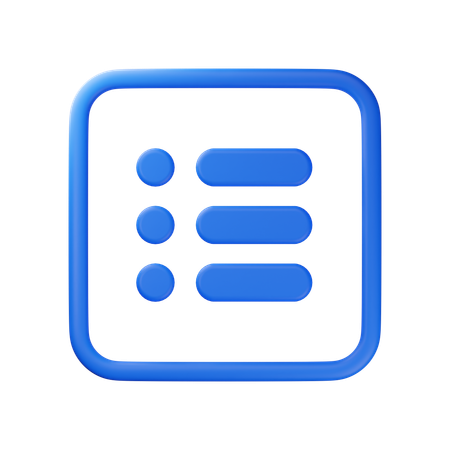 List  3D Icon