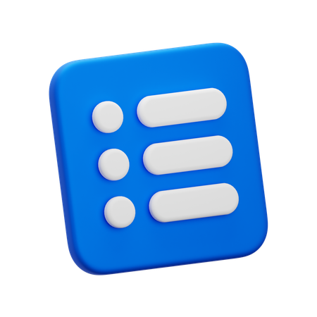 List  3D Icon