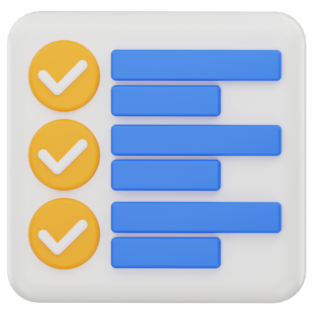 List  3D Icon