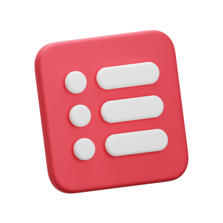 List  3D Icon