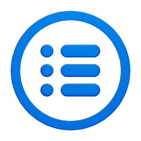 List  3D Icon