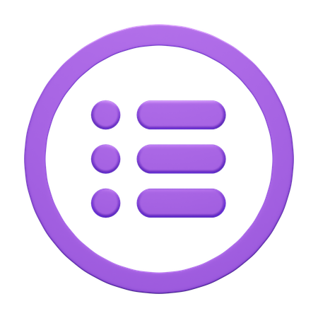 List  3D Icon