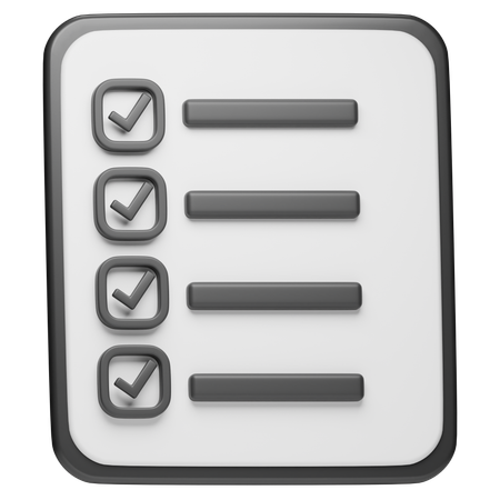 List  3D Icon