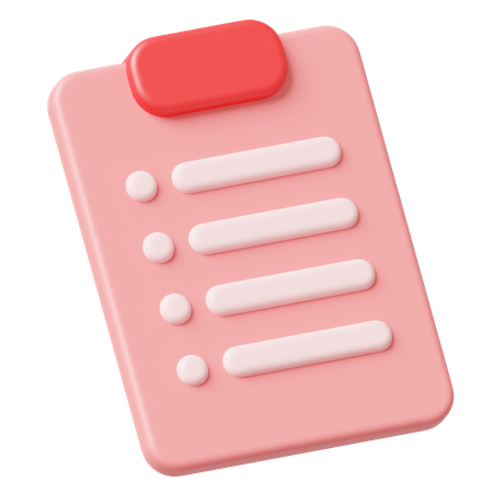 List  3D Icon
