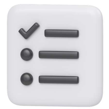 List  3D Icon