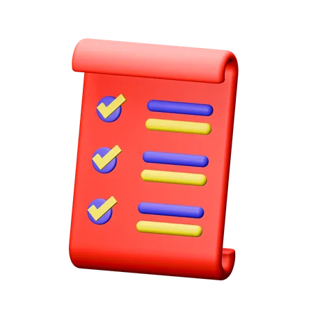 List  3D Icon