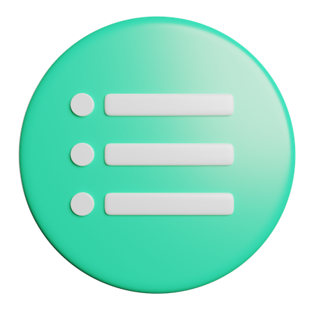 List  3D Icon