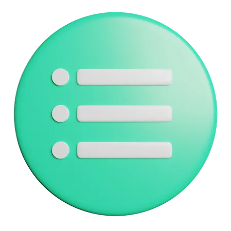 List  3D Icon