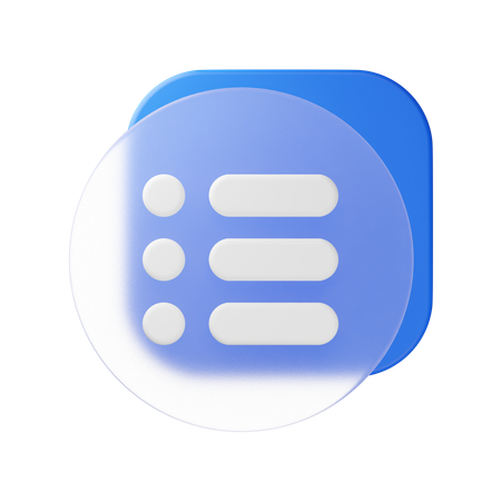 List  3D Icon