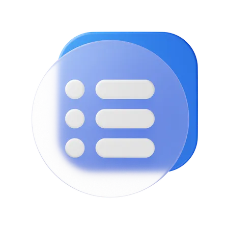 List  3D Icon