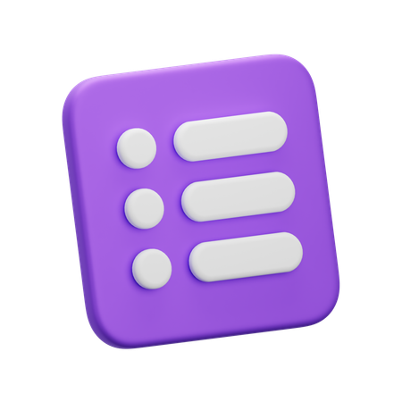 List  3D Icon