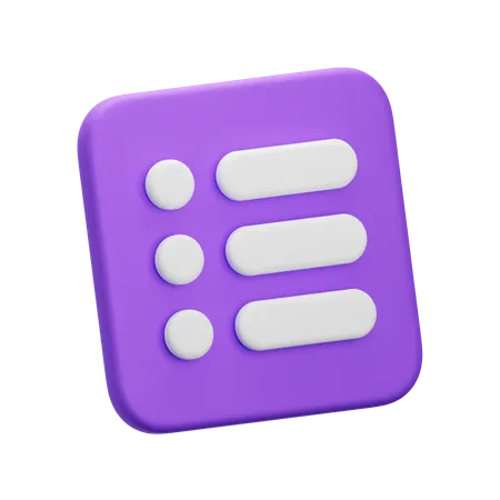 List  3D Icon