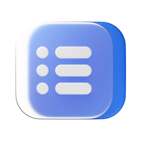 List  3D Icon