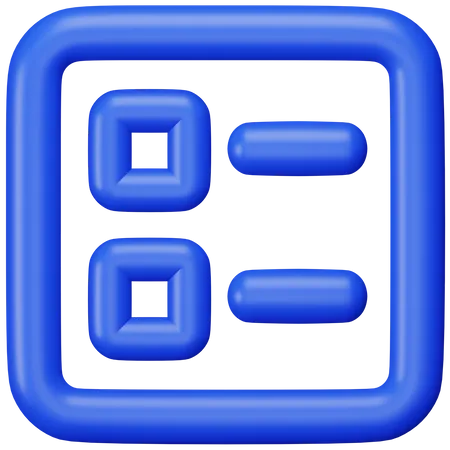 List  3D Icon