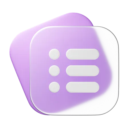 List  3D Icon