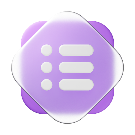 List  3D Icon