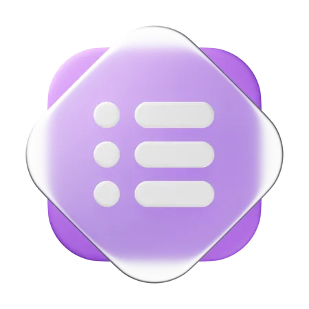 List  3D Icon