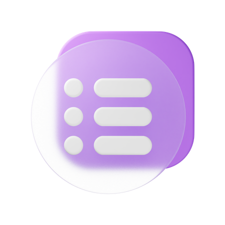 List  3D Icon