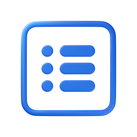 List  3D Icon