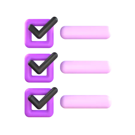 List  3D Icon