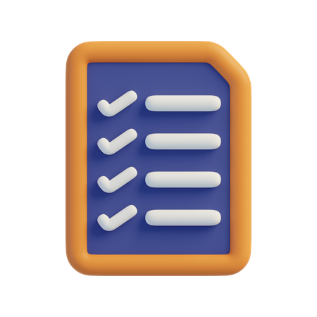 List  3D Icon