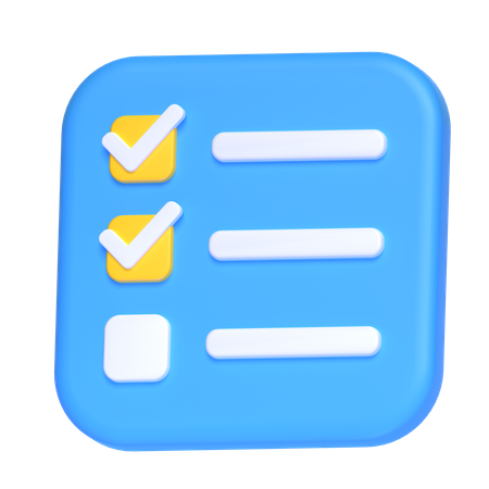 List  3D Icon