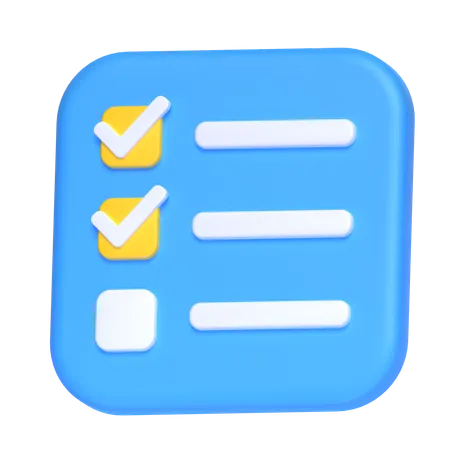 List  3D Icon